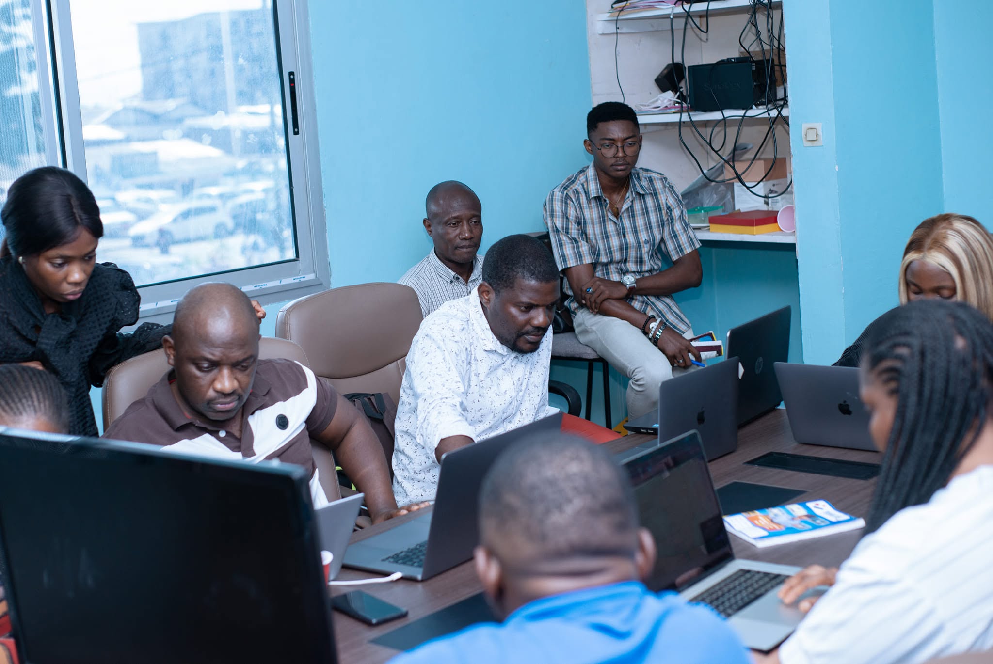 Entrepreneurs working together in a BBIncubator training session